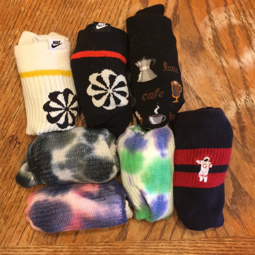 7 pairs of fun socks